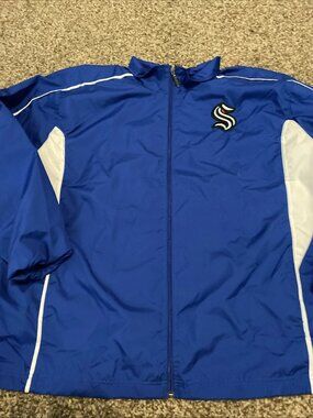 Seattle Kraken NHL Augusta Sportswear Full Zip Track Jacket Windbreaker XXL EUC